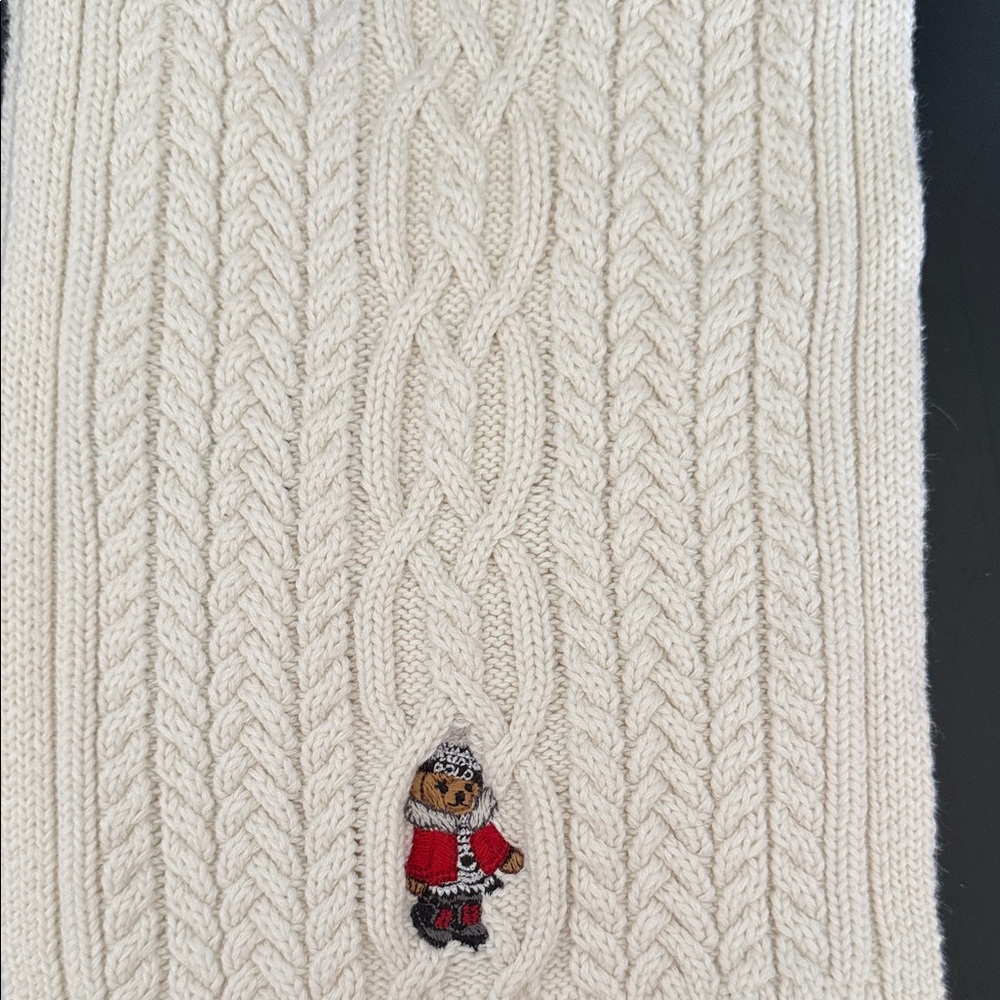 Ralph Lauren Cream Cable Knit Accessory